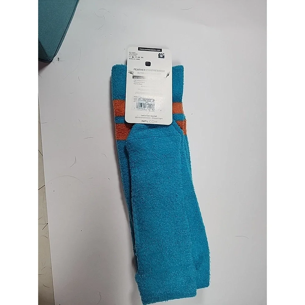 NWT Miami Dolphin NFL pro compression socks game day logo‎ L/XL
